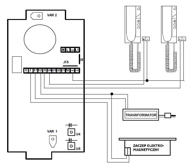 Unifon dwuprzewodowy: Podłącz sam w bloku! Adres, zworki, schemat